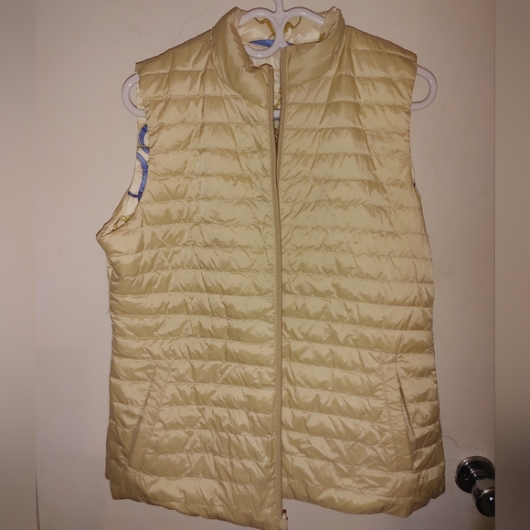 J McLaughlin Reversible Equestrian  Tahoe Down Vest Sz.L NWT - Picture 6 of 9